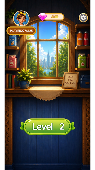Fizz Tiles home screen
